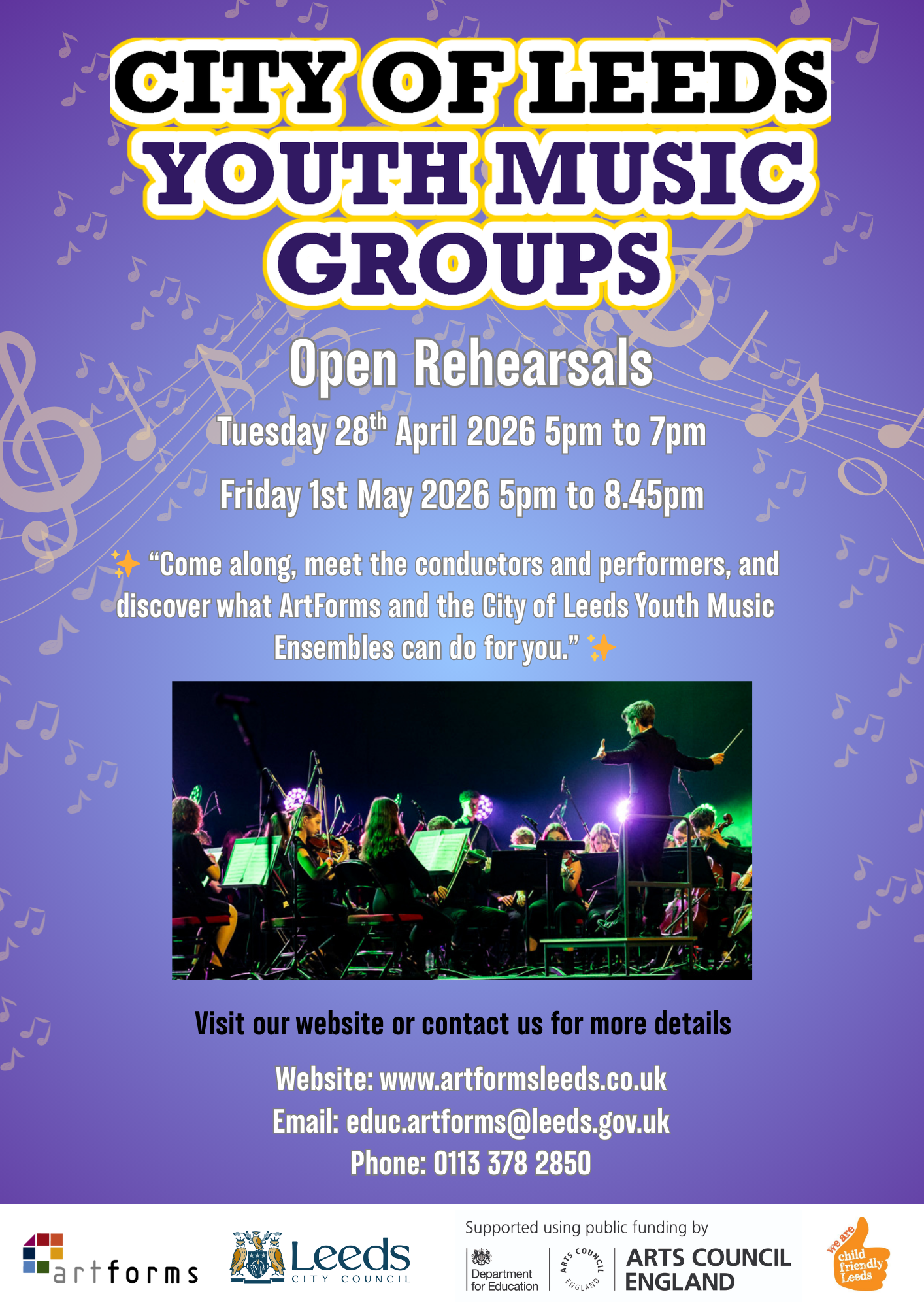 CLYM Open Rehearsals 2026 Poster 2025